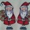 Látkové prostírání vánoční, ubrousek, nové, 40 cm, lem 0,7 cm