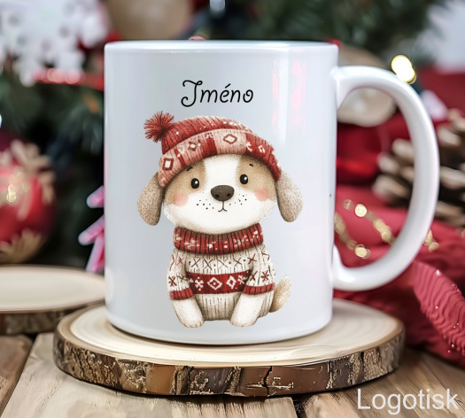 Vánoční hrnek PEJSEK se jménem