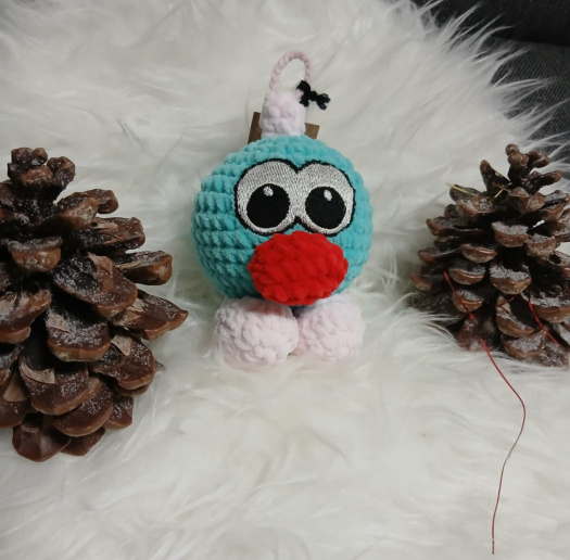 Vánoční koulička tyrkysová