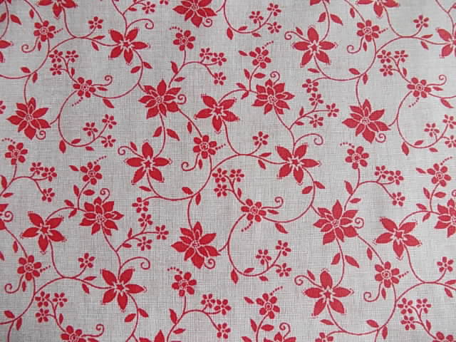 100 % BAVLNA -červená vánoční hvězda na režné