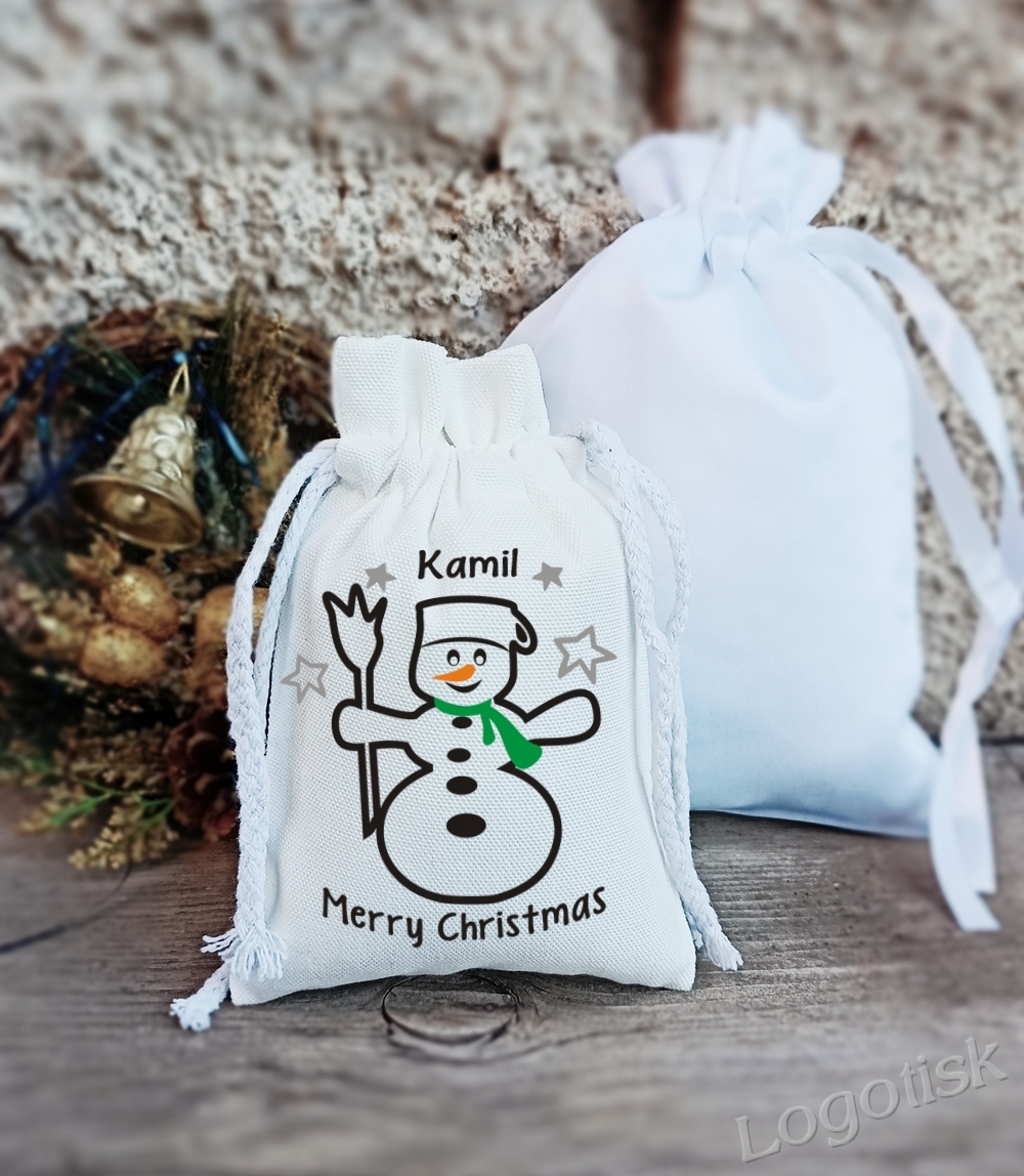 Vánoční dárkový pytlíček se jménem