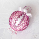 Originální vánoční ozdoba - Krajkový růžový turmalín