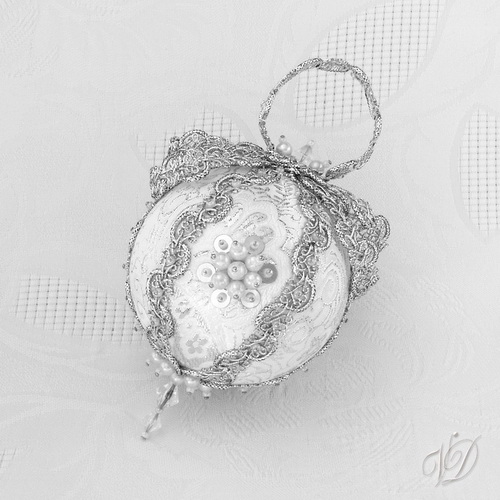 Originální vánoční ozdoba - Noblesní stříbro