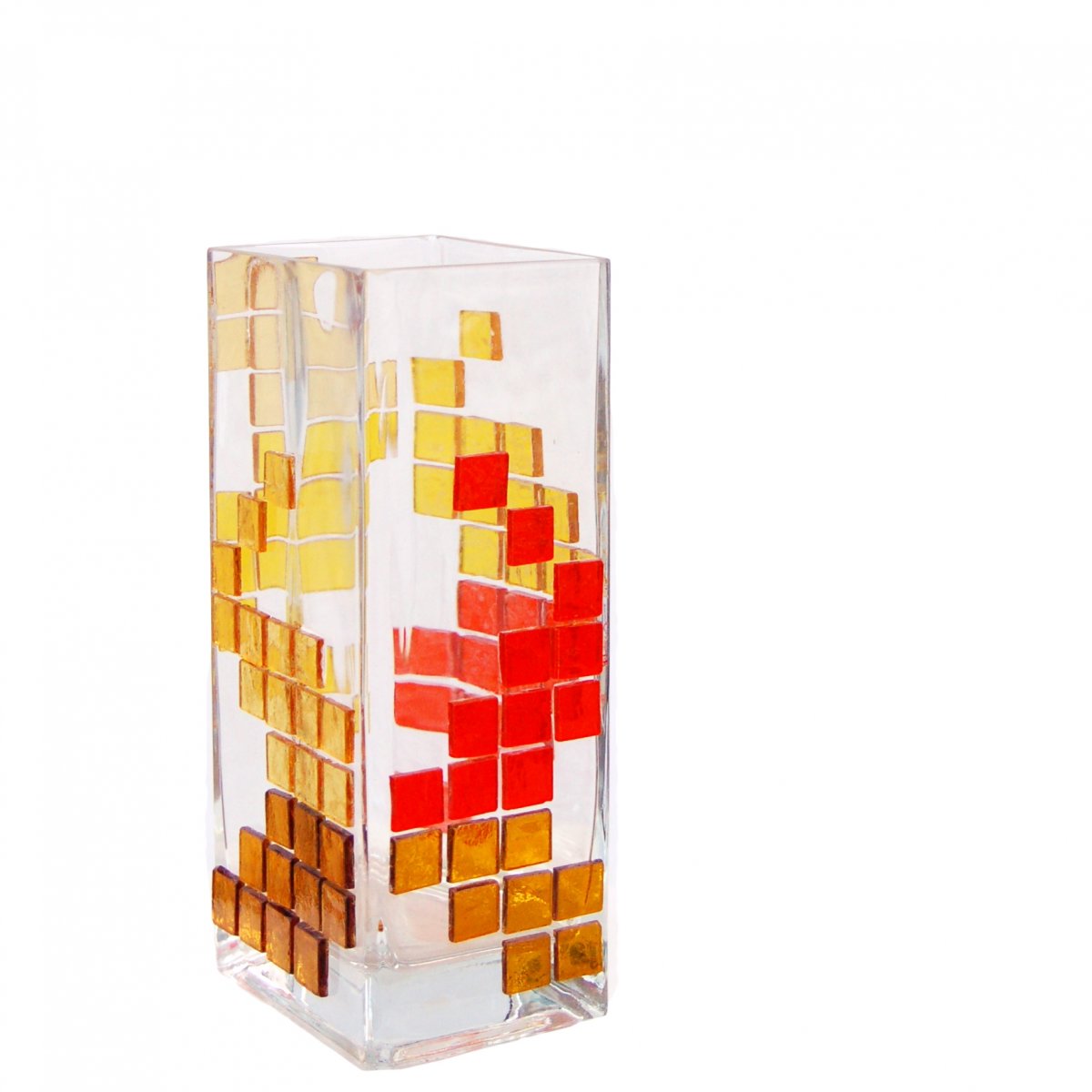 VÁZA hranatá větší Yellow