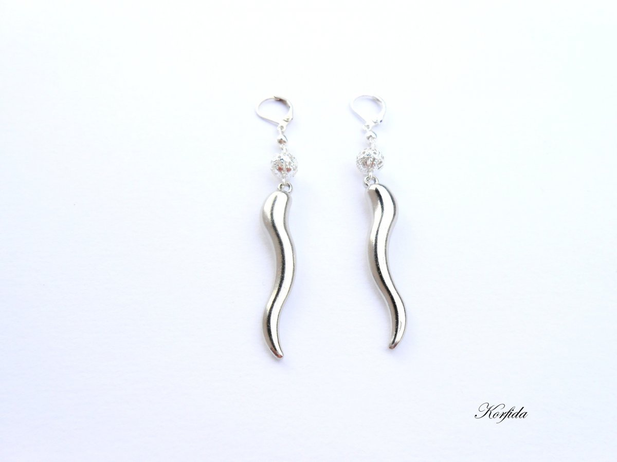 Náušnice vlnky s filigránem (79/17)