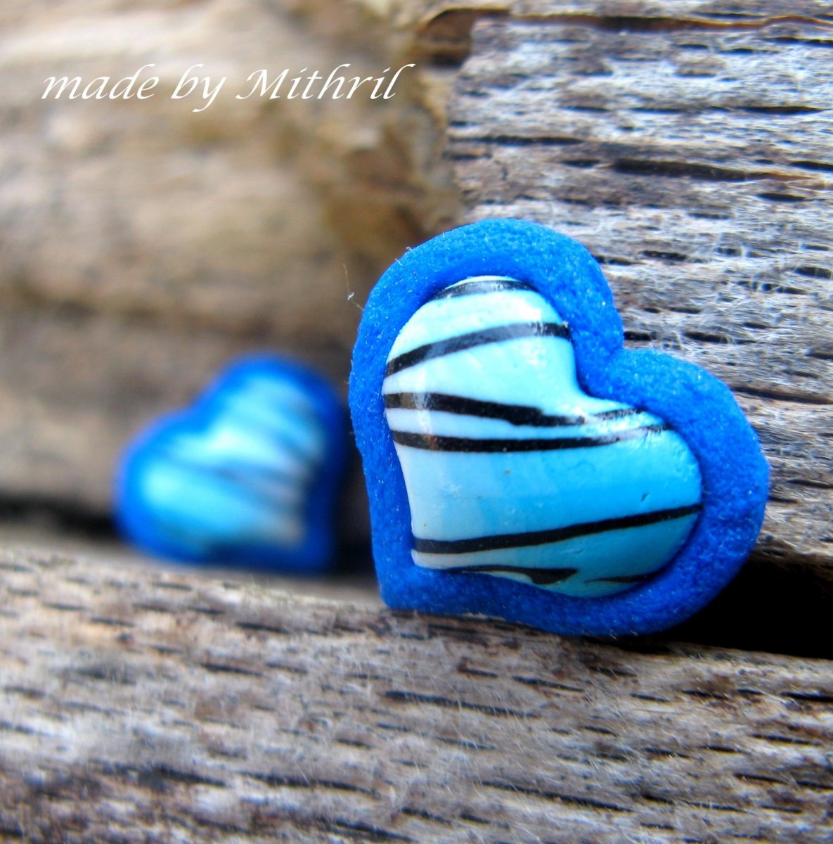 Tiger in love: In blue, náušnice