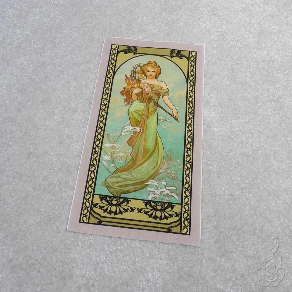 Bavlněný panel Alfons Mucha - Jaro