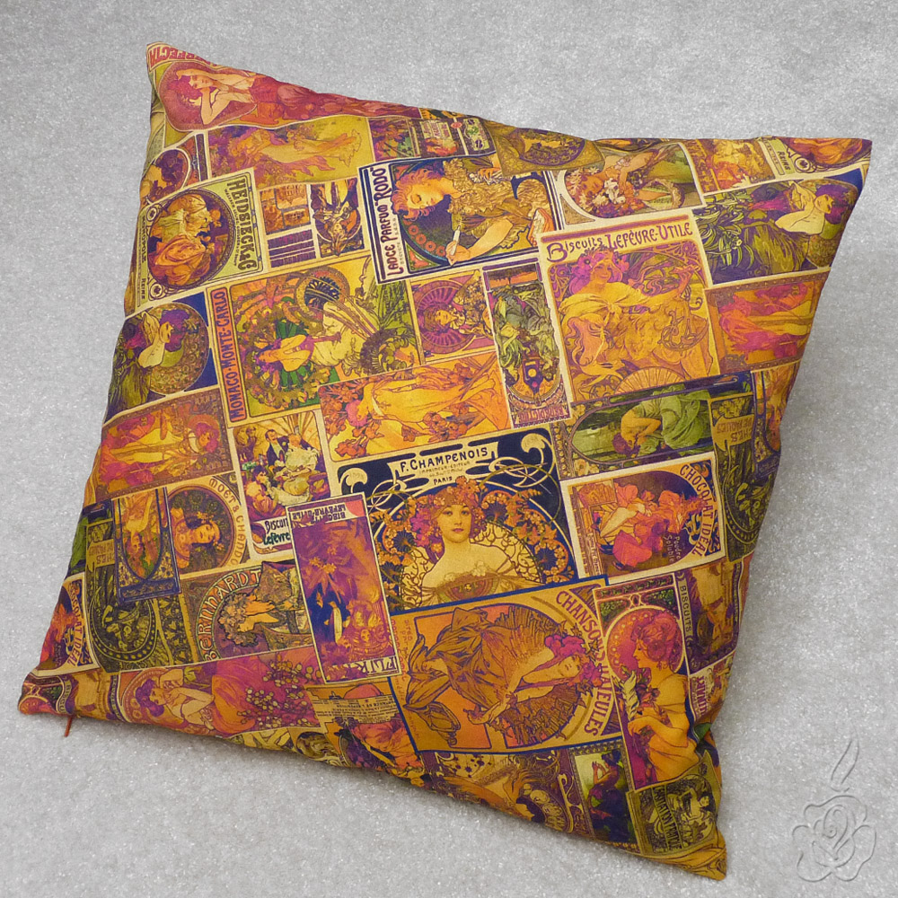 Větší polštář Alfons Mucha 