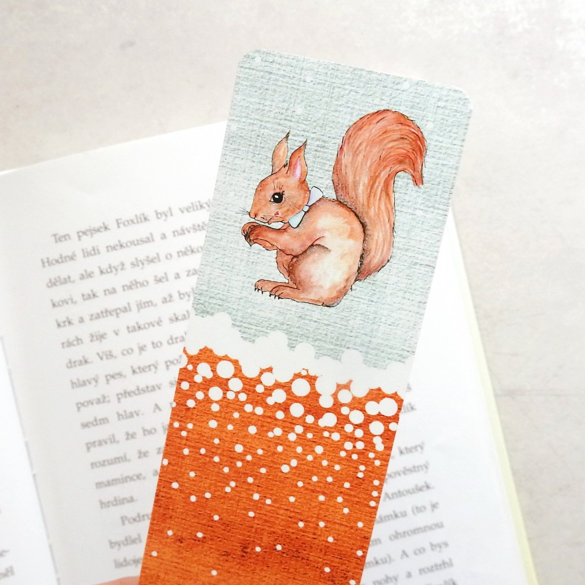 Záložka do knížky s veverkou