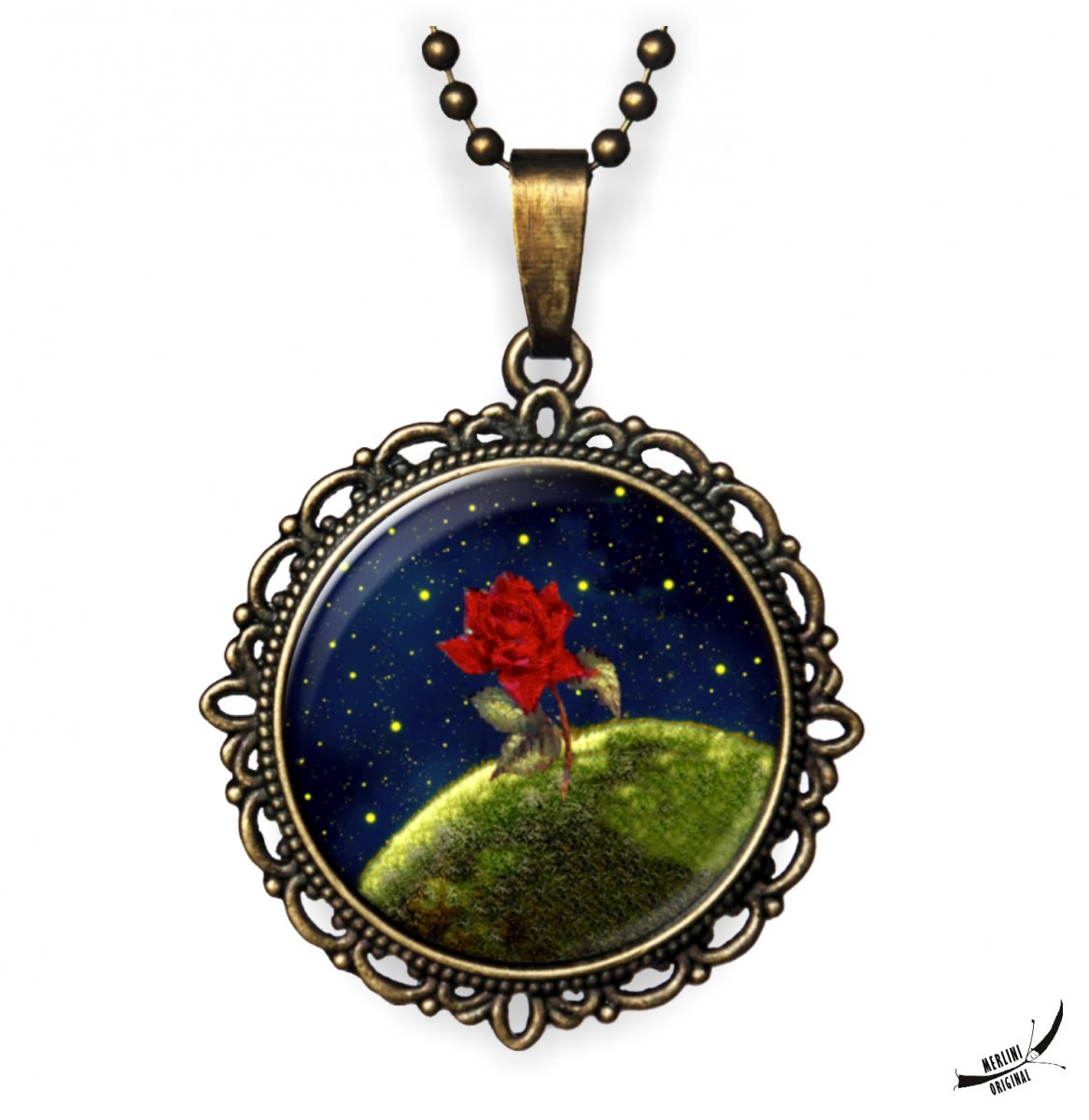 Malý princ - přívěsek na krk s řetízkem - mp1