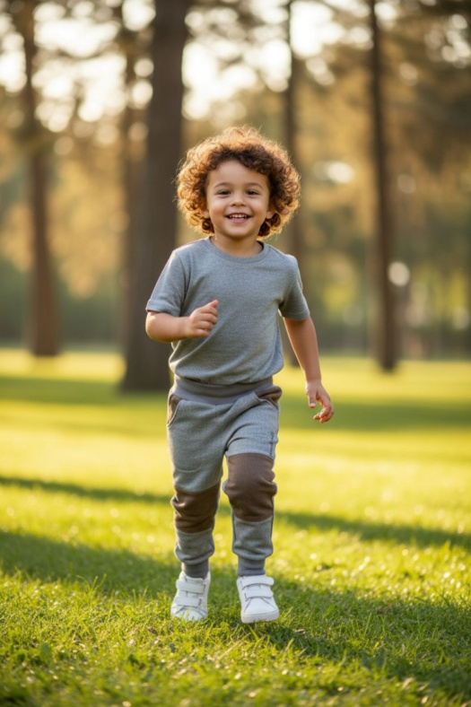 Dětské softshellové kalhoty melír