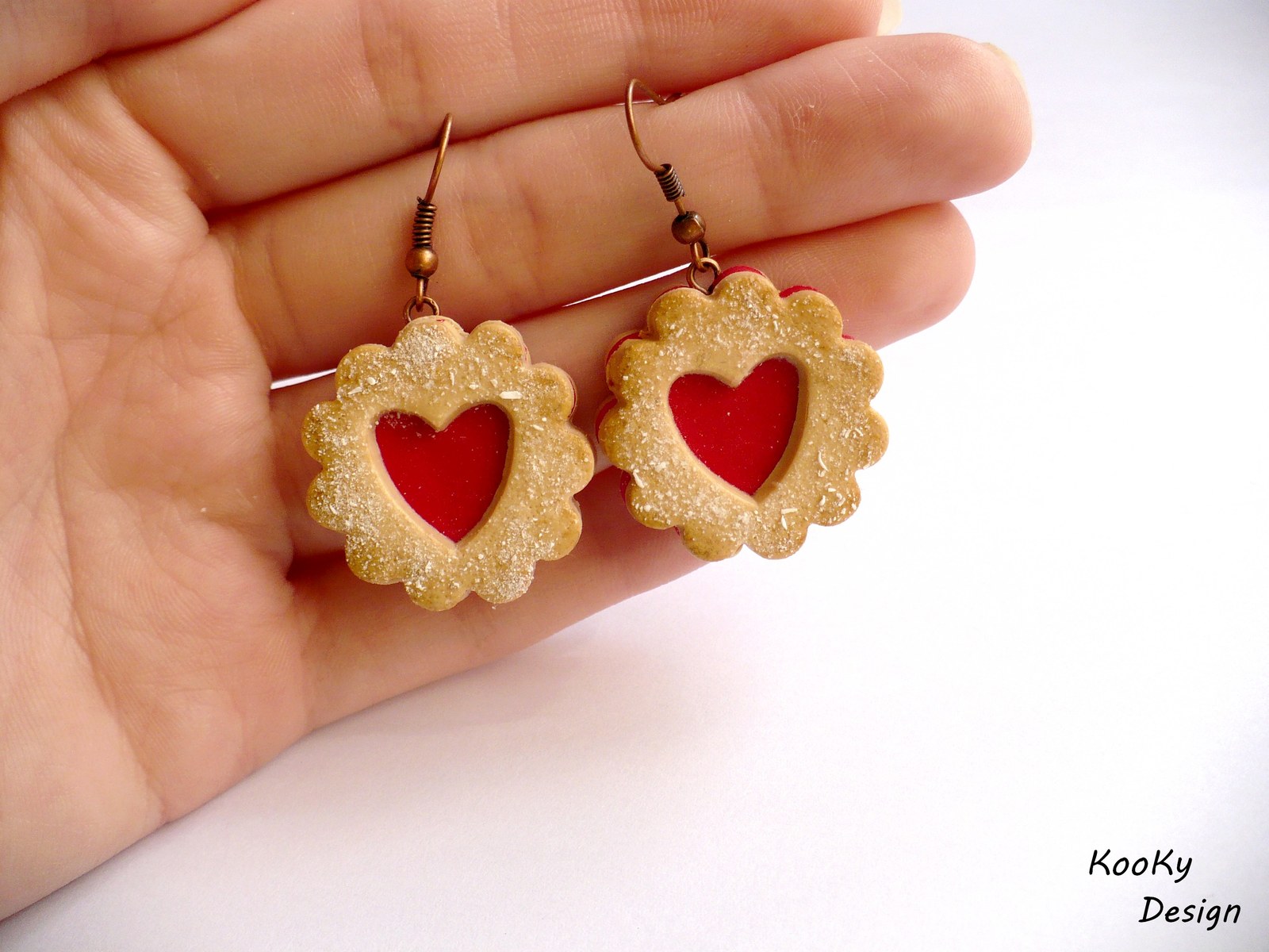 Visací náušnice - linecké cukroví