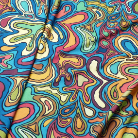 Viskózový úplet s barevným vzorem