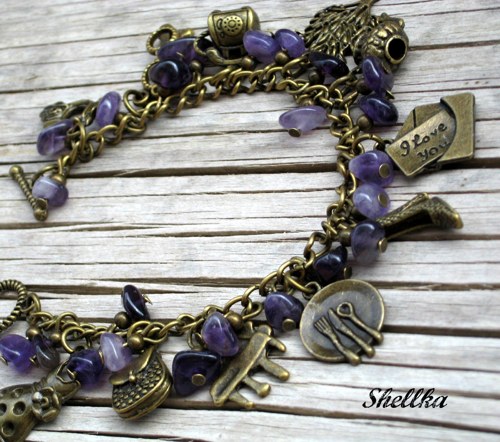 Náramek s ametystem