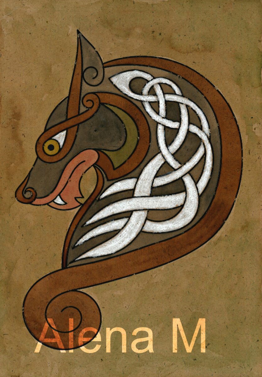 Akvare l- Keltský pes