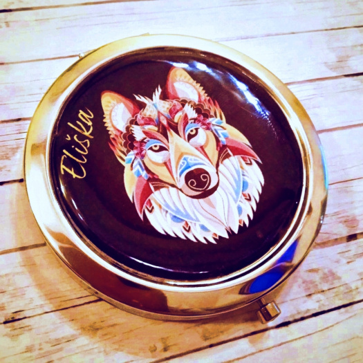 zrcátko Vlk - text na přání