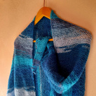 Šátek (pléd) - mořské vlny