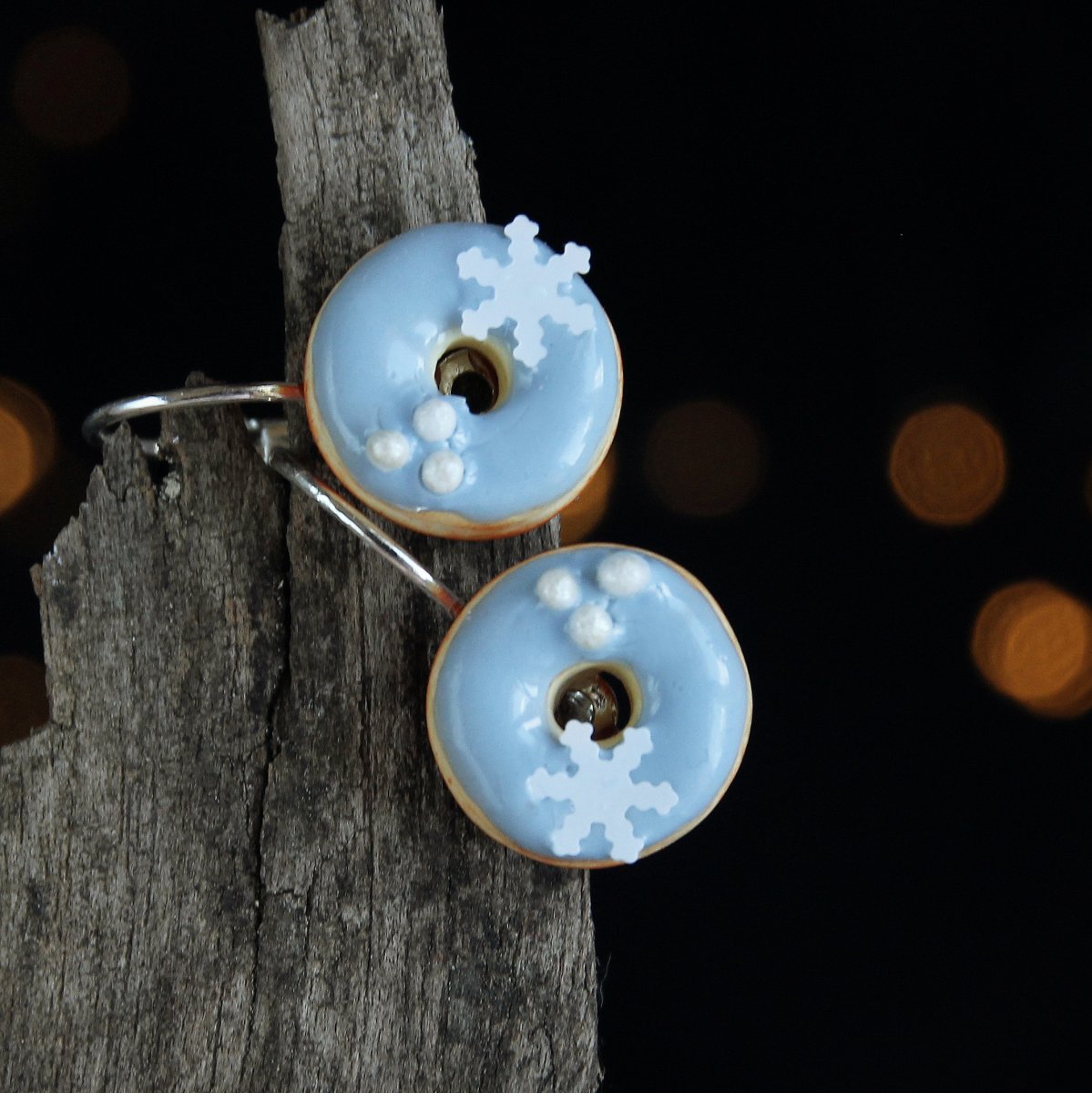 Zimní donuty, zavírací háčky