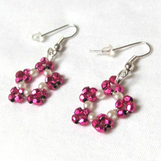 Sněhové vločky růžové, malé