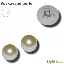 Voskované perle - půldírové - 8 mm 