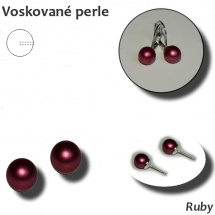 Voskované perle - půldírové - 10 mm 