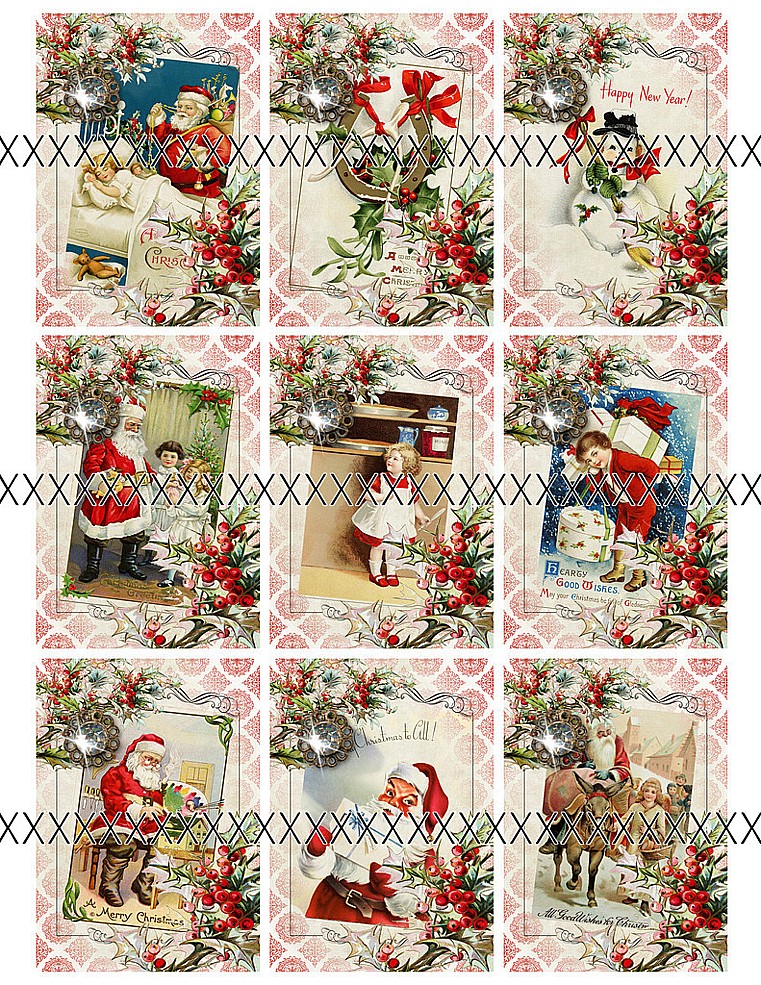 Bavlněná látka - panel  vánoční - výběr -SV45