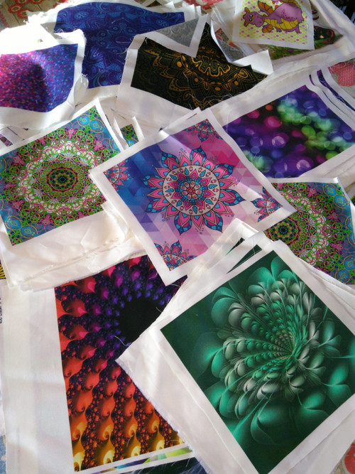 bavlněná látka - panely 10 ks vel A4 - VÝPRODEJ 