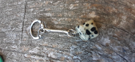 přívěsek na klíče jaspis dalmatin
