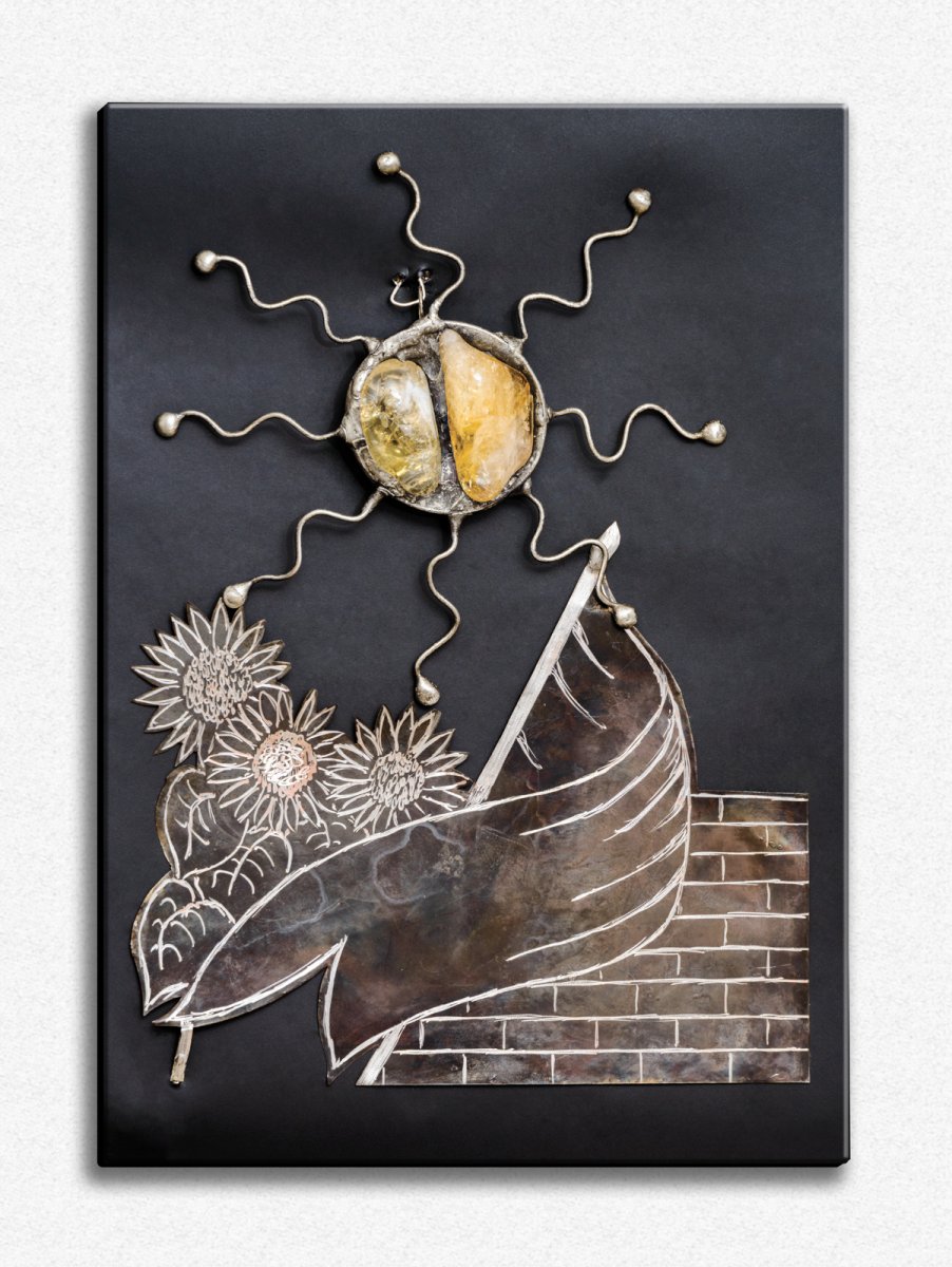 Slunce - karta se šperkem