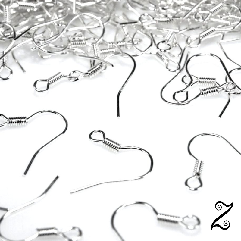 Afroháček stříbrný 15mm (20ks)