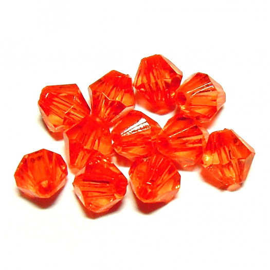 Akrylové bicony - 4 mm - 50 ks 