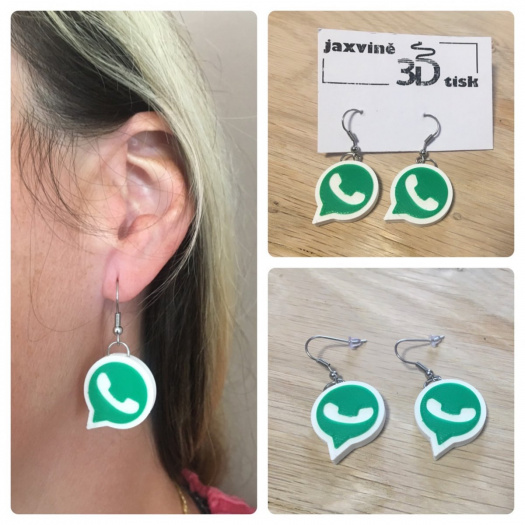 Visací náušnice - whatsapp