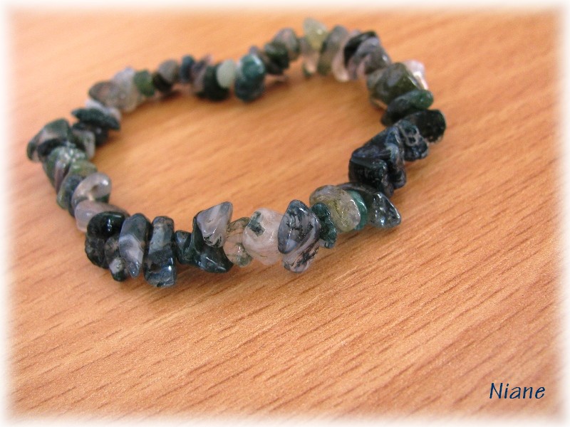 Mechový achát - náramek