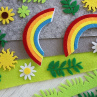 Filcová duha 4x10 cm - (1ks)