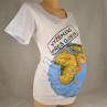 Těhotenské triko "Vyžehleno přes glóbus" bílé L/XL