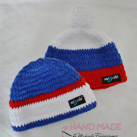 Háčkovaná čepice v národních barvách