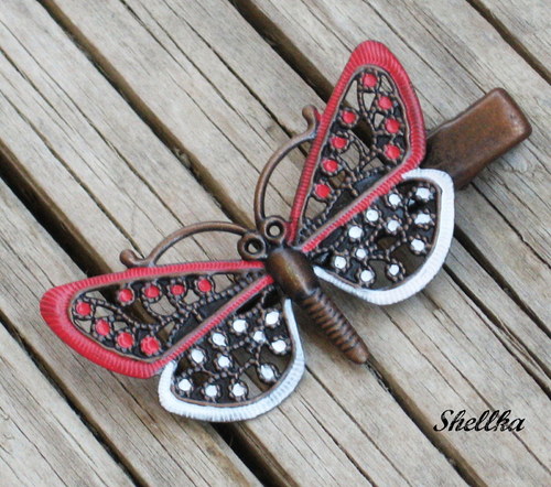 Spona do vlasů motýlková 9