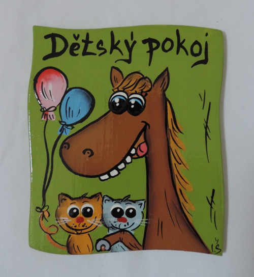 Cedulka na dveře-koník