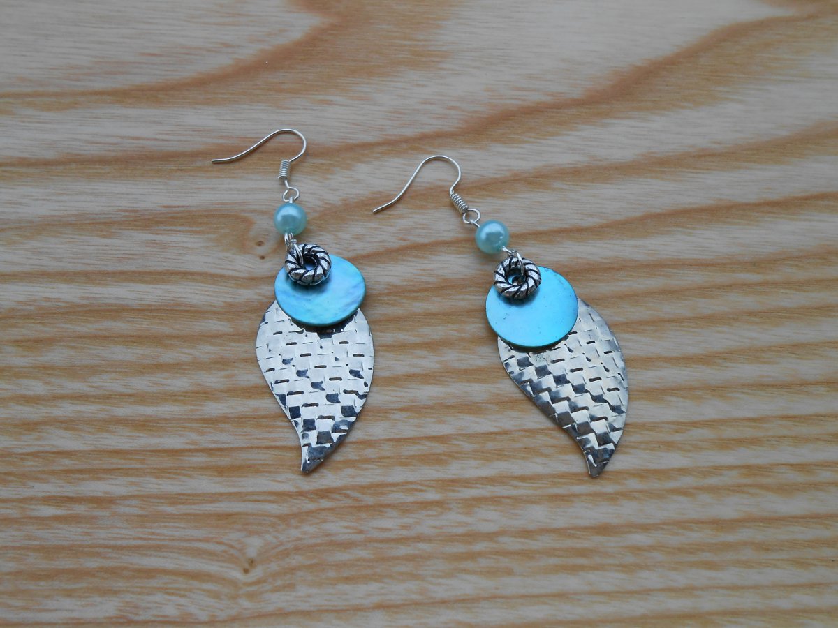 Náušnice lístek (976/15)