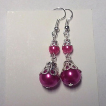 Růžové perly s kaplíky