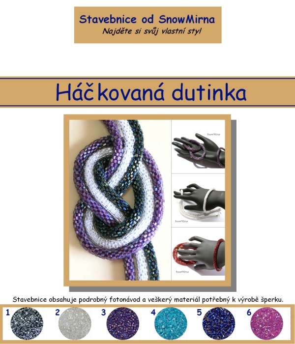 Stavebnice: Háčkovaná dutinka ze sekaného rokajlů