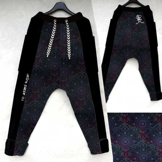 kalhoty z úpletu, mandala, S-2XL