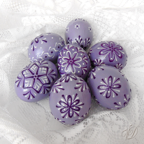Kraslice - Velikonoční vajíčka - fialová