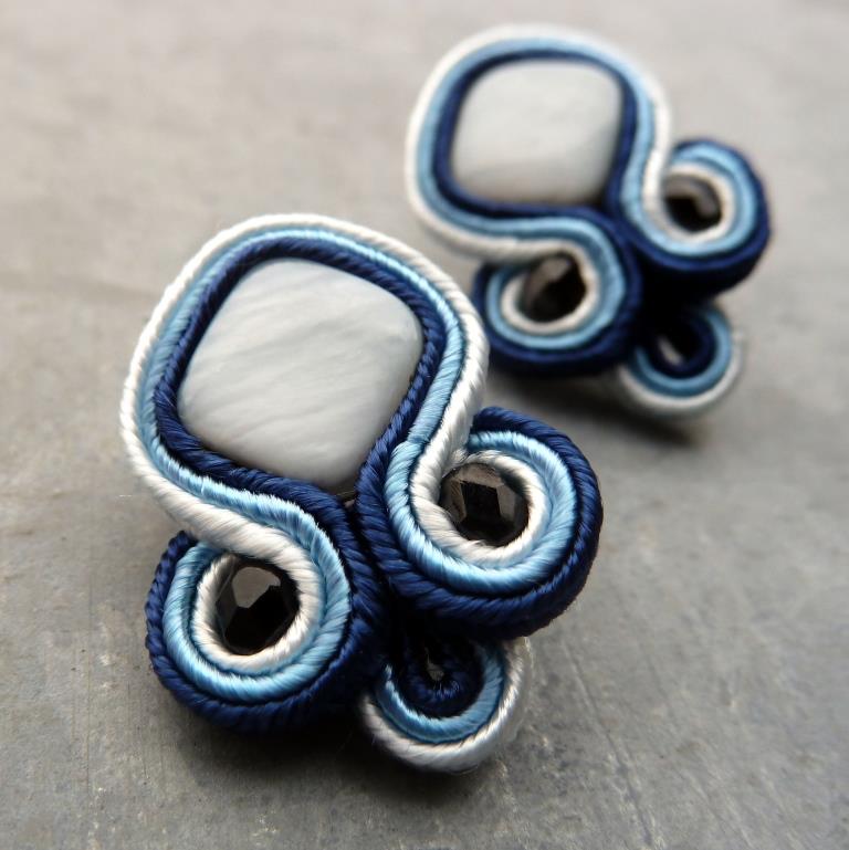 Náušnice - Nebesky modré