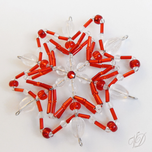 Originální vánoční korálková hvězda TRIO - KO059