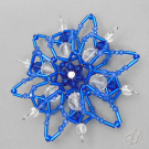 Vánoční hvězda z korálků KO070 - 3D Luxus (PEVNÁ A NEREZ)