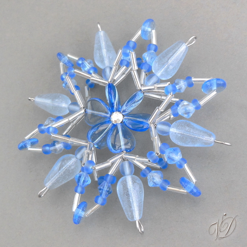 Originální vánoční korálková hvězda TRIO - KO074