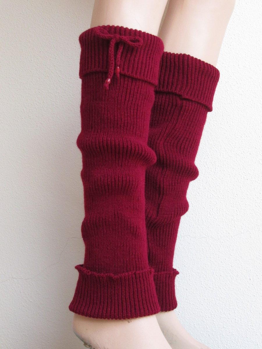 Návleky na nohy - bordó
