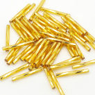 Skleněné tyčinky Preciosa 25mm - barva zlatá 10g