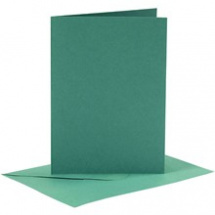 A6 přání a obálky 6ks (230g/m2) tmavě zelené (23029)
      